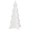 Arbre de Noël en bois pour décoration blanc 59,5cm pin massif 