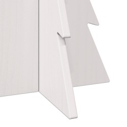 Arbre de Noël en bois pour décoration blanc 59,5cm pin massif 