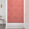 Panneaux muraux 12 pcs Rose 30x30 cm Velours 0,54 m² 
