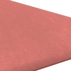 Panneaux muraux 12 pcs Rose 30x30 cm Velours 0,54 m² 