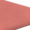 Panneaux muraux 12 pcs Rose 30x30 cm Velours 0,54 m² 