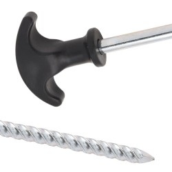 Piquets de tente 24 pcs 30 cm Ø7 mm acier galvanisé 