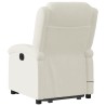 Fauteuil inclinable de massage électrique crème velours 