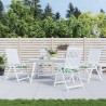 Coussins de chaise lot de 4 motif de feuilles 40x40x3 cm tissu 