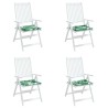 Coussins de chaise lot de 4 motif de feuilles 40x40x3 cm tissu 