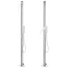 Douche de jardin avec base marron 225 cm Acier inoxydable 