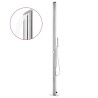 Douche de jardin avec base marron 225 cm Acier inoxydable 