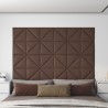 Panneaux muraux 12 pcs Marron 30x30 cm Similicuir 0,54 m² 
