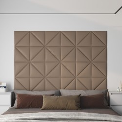 Panneaux muraux 12 pcs Cappuccino 30x30 cm Similicuir 0,54 m² 