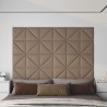 Panneaux muraux 12 pcs Cappuccino 30x30 cm Similicuir 0,54 m² 