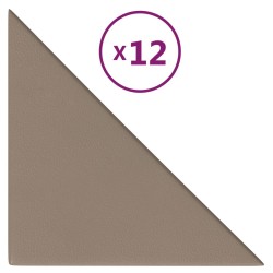 Panneaux muraux 12 pcs Cappuccino 30x30 cm Similicuir 0,54 m² 