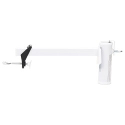Pince à parasol pour balcon blanc 38 mm acier 
