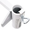 Pince à parasol pour balcon blanc 38 mm acier 