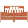 Cadre de lit sans matelas cire marron 200x200cm bois pin massif 