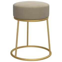 Tabouret rond Gris foncé Velours 