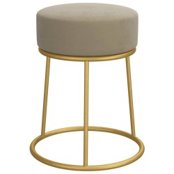 Tabouret rond Gris foncé Velours 