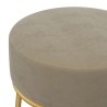 Tabouret rond Gris foncé Velours 