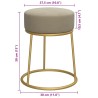 Tabouret rond Gris foncé Velours 