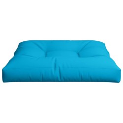 Coussin de palette bleu 70x70x12 cm tissu 