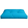 Coussin de palette bleu 70x70x12 cm tissu 