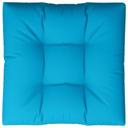 Coussin de palette bleu 70x70x12 cm tissu 