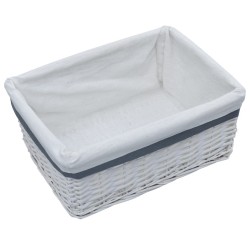 Ensemble de paniers gigognes 3 pcs Blanc Saule 