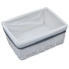 Ensemble de paniers gigognes 3 pcs Blanc Saule 