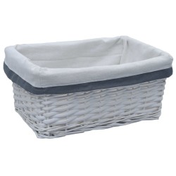 Ensemble de paniers gigognes 3 pcs Blanc Saule 