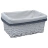 Ensemble de paniers gigognes 3 pcs Blanc Saule 