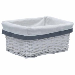 Ensemble de paniers gigognes 3 pcs Blanc Saule 