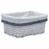 Ensemble de paniers gigognes 3 pcs Blanc Saule 