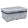 Ensemble de paniers gigognes 3 pcs Blanc Saule 