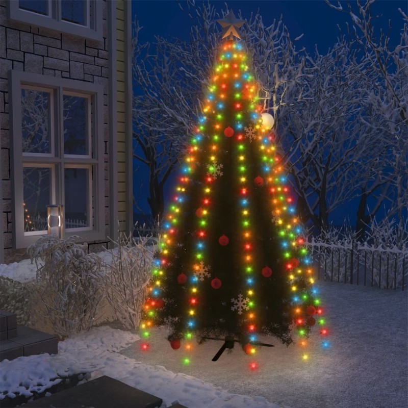 Guirlande lumineuse d'arbre de Noël 300 LED colorées 300 cm 