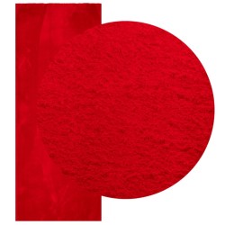 Tapis HUARTE à poils courts doux et lavable rouge 80x200 cm 