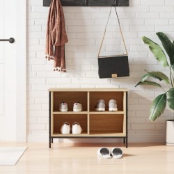 Armoire à chaussures chêne sonoma 69x35x50 cm bois d'ingénierie 
