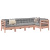 Salon de jardin 5 pcs et coussins bois massif sapin de douglas 