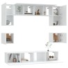 Ensemble de meubles TV 8 pcs Blanc Bois d'ingénierie 