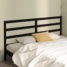 Tête de lit Noir 186x4x100 cm Bois massif de pin 