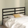 Tête de lit Noir 186x4x100 cm Bois massif de pin 