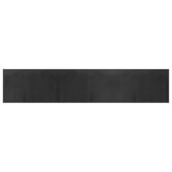Tapis rectangulaire gris 60x300 cm bambou 