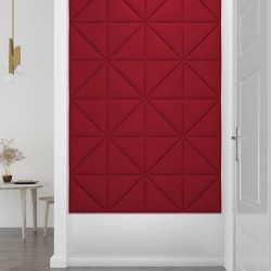 Panneaux muraux 12 pcs Rouge bordeaux 30x30 cm Velours 0,54 m² 