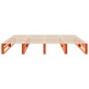 Cadre de lit sans matelas cire marron 200x200cm bois pin massif 