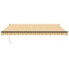 Auvent rétractable automatique jaune et blanc 4x3 m 