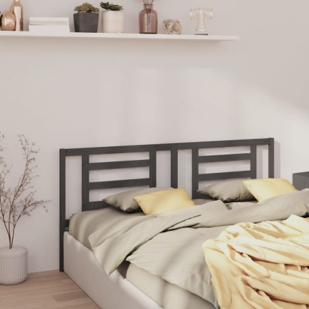 818827Tête de lit Gris 156x4x100 cm Bois de Pin Massif 