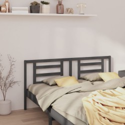 818827Tête de lit Gris 156x4x100 cm Bois de Pin Massif 