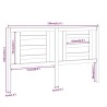 818827Tête de lit Gris 156x4x100 cm Bois de Pin Massif 