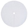 Jupe de sapin de Noël Blanc 122 cm Fausse fourrure 