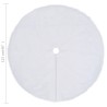 Jupe de sapin de Noël Blanc 122 cm Fausse fourrure 