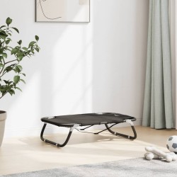 Lit pour chien pliable anthracite tissu Oxford et acier 