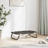 Lit pour chien pliable anthracite tissu Oxford et acier 